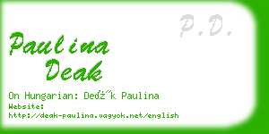 paulina deak business card